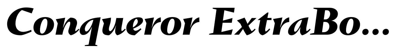 Conqueror ExtraBold Italic